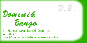 dominik bango business card